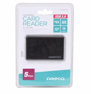 Karšu lasītājs Omega (OUCR33IN1) (microSDHC,SDHC,SDXC USB 3.0) melns