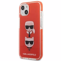 Karl Lagerfeld Karl & Choupette Head viedtālruņa apvalks iPhone 13 mini - sarkans