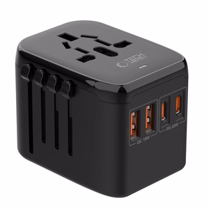 Tech-Protect TA200 EU / UK / US / AU adapteris - melns