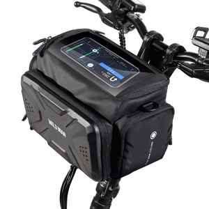 WILDMAN ceļojumu soma velosipēda stūrei ar rāvējslēdzēju GS6 4L (4"-7") melns