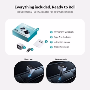 Wireless CarPlay/Android Auto adapter Ottocast Mini Cube black