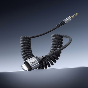 Kabel AUX Jack 3,5 mm do Lightning Hoco 1,5 m UPA33A melns