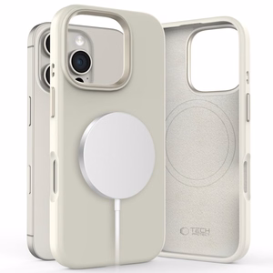 Tech-Protect Silikona PU MagSafe iPhone 16 Pro apvalks (m) - beigs