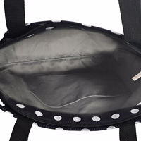 Iepirkumu soma Wonder raksts 2 melna ar punktiem