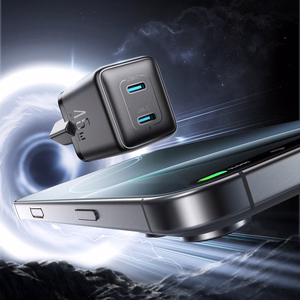 Joyroom JR-TCG17 sienas lādētājs, 45 W, 2 × USB-C (EU spraudnis), melns