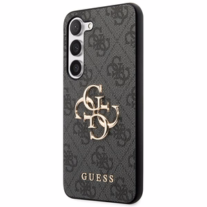 Guess 4G Big Metal Logo viedtālruņa apvalks Samsung Galaxy S24 - melns