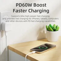 Rock Kabelis P8 Pamatsērija - Type-C uz Type-C kabelis - PD 60W 3A - 1 metrs balts (m)