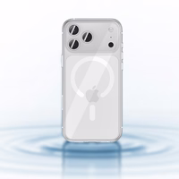 Benks magnētiskais Crystal viedtālruņa apvalks Iphone 17 Air caurspīdīgs (ar kameras vadības pogu)