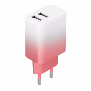Setty зарядное устройство 2x USB 18W LSIG-AA-20 бело-розовый градиент