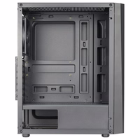 Aerocool DELTABKV1 ATX PC Case RGB Front Full Side Window 12cm Fan melns