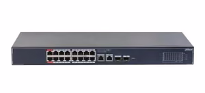 DAHUA DH-SG4020LP Коммутатор уровень L2 16xRJ-45 порты RJ-45 Тип портов Gigabit Ethernet (10/100/1000) 2xGigabit Ethernet (медь) количество портов 2xSFP количество слотов модулей 16xPower over Ethernet (PoE) количество портов Общий бюджет Power over Ether