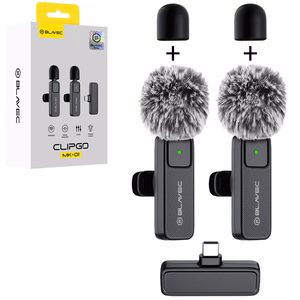 Blavec MK-01 ClipGo piespraužamie mikrofoni, 2 gab., USB-C (LMMK01-B) (krāsa: melna)