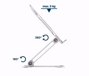Gembird NBS-D1-03 laptop stand sudraba 39.6 cm (15.6")