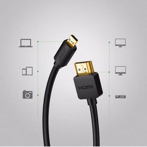 Ugreen HDMI - micro HDMI kabelis 19 pin 2.0v 4K 60Hz 30AWG 1.5m melns (30102)