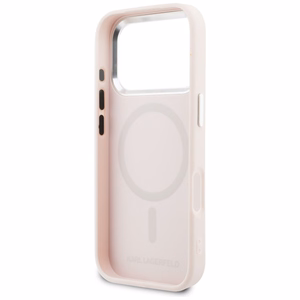 Karl Lagerfeld Point & Choupette Sketch MagSafe Maciņš for iPhone 17 Pro Max - rozā