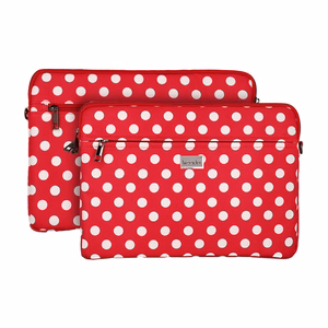 Wonder Sleeve Laptop 17 inches red polka-dot