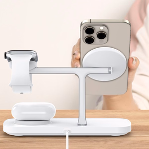 Tech-Protect QI15W-A45 3в1 Беспроводное зарядное устройство с MagSafe для устройств Apple - белый