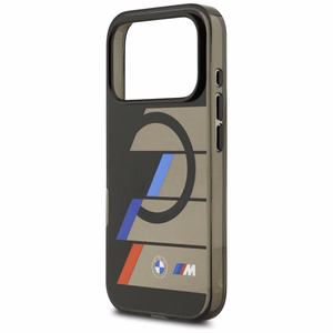 BMW M IML Metal Buttons Tricolor Lines MagSafe Чехол для iPhone 17 Pro - чёрный