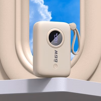 Portatīvais lādētājs Dudao K14 10000mAh ar USB-C / Lightning kabeļiem (smilškrāsas)