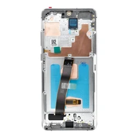 LCD ekrāns SAMSUNG S20 Ultra balts SOFT OLED ar rāmi