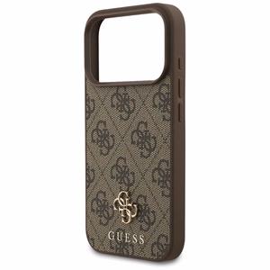 Guess 4G Small Classic Logo MagSafe Чехол для iPhone 17 Pro - коричневый