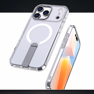 Hybrid Armor X Case for iPhone 17 Pro Max with Stand, Compatible with MagSafe - Transparent