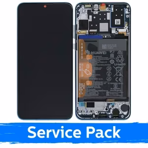 LCD ekrāns saderīgs ar Huawei P30 Lite ar rāmi / Peacock Blue / (Service Pack)
