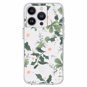 Rifle Paper Clear vāciņš ierīcei iPhone 14 Pro, ar “Willow” rakstu
