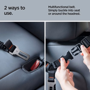 SPIGEN PS100 UNIVERSAL CAR SEAT BELT HOLDER FOR PETS melns