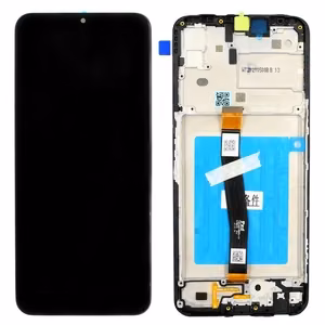LCD ekrāns Samsung A226 A22 5G ar skārienjūtīgo ekrānu un rāmi oriģināls melns (servisa komplekts)