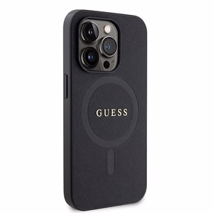 Guess GUHMP15XPSAHMCK iPhone 15 Pro Max 6.7" black/black hardcase Saffiano MagSafe