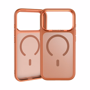 Чехол Benks Magnetic Mist Metal Frame (A069) для iPhone 17 Pro оранжевый (кнопка управления камерой)