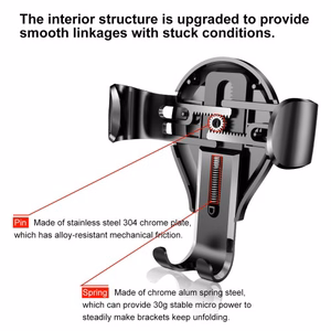 Car Holder Baseus "Osculum" Red (not magnetic / sticky pad)