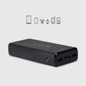 Powerbank Puro Fast 20000 mAh 2x USB-A + 1x USB-C - черный