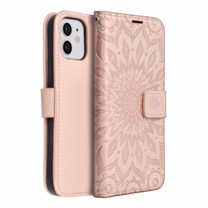 Flip case for iPhone 12 / 12 PRO Mezzo Book mandala rose gold