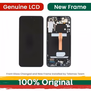LCD Display Compatible with Samsung S911 S23 with Frame phantom black (Renewed: Telemax)