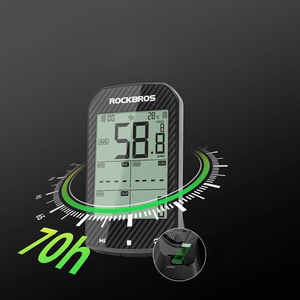 Rockbros M1Pro Bluetooth GPS velodators, IPX6 – melns