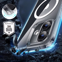 ESR Classic Hybrid Halolock Magnētiskais viedtālruņa apvalks + rūdītais stikls iPhone 16 - caurspīdīgs