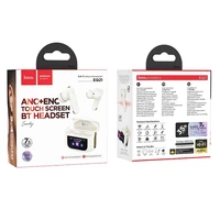 HOCO bezvadu austiņas bluetooth ar skārienekrānu TWS ANC + ENC EQ21 mākoņbalts