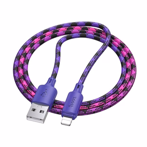 Kabelis USB A uz Lightning Hoco 2,4A 1 m X116 gradienta violeta
