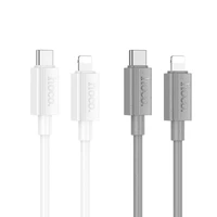 Kabelis USB-C uz Lightning Hoco PD 27W 1 m X107 pelēks