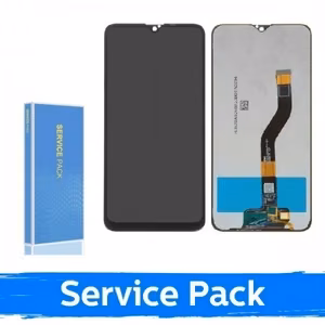 LCD displejs saderīgs ar Samsung A107 A10s melns (Service Pack / Aftermarket)(NF versija)