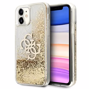 Чехол Guess 4G Big Liquid Glitter для iPhone 11 6.1" / Xr - золотой
