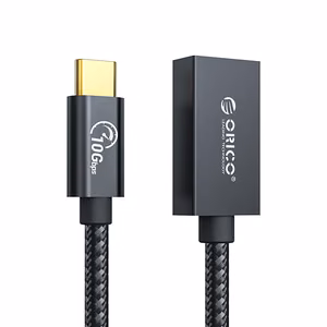 Orico CAF31 USB-C - USB-A 3.1 Gen 2 10Gbps 30cm OTG adapters - melna