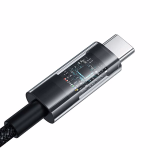 Baseus Gem USB-A uz USB-C ātras uzlādes kabelis 1 m, 100W, melns
