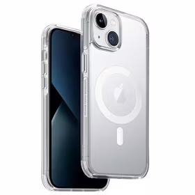 UNIQ MACIŅŠ COMBAT IPHONE 14 PLUS / 15 PLUS 6.7" MAGCLICK CHARGING CAURSPĪDĪGS/DOVE SATIN CAURSPĪDĪGS