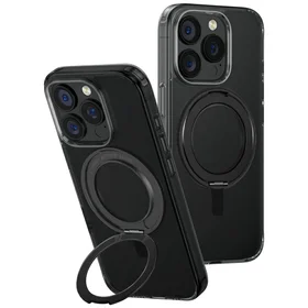 Uniq Swivix 360 rotējošs statīvs viedtālruņa apvalks iPhone 16 Pro - melns