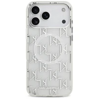 Karl Lagerfeld IML KL Monogramma Magnētiskais viedtālruņa apvalks iPhone 17 Pro Max - balts