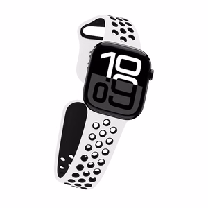 Crong Duo Sport siksniņa Apple Watch 38 / 40 / 41 / 42 mm, balts un melns