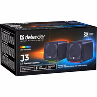 Datora skaļruņi 2.0 DEFENDER J3 2.0 6W LED USB melni